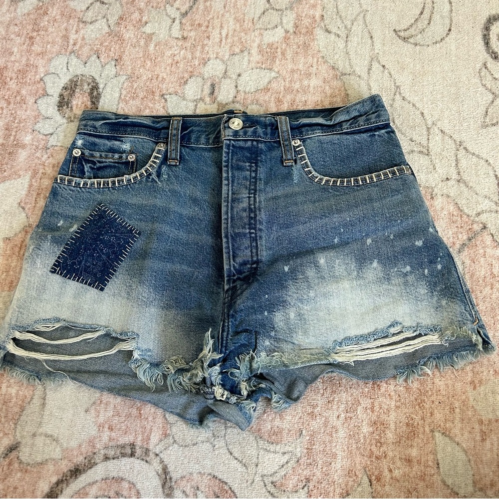 Abercrombie distressed vintage denim shorts